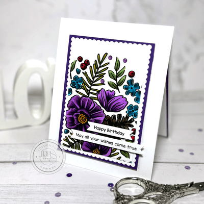 Pine Cone Blooms Impress-ion Press + Foil Plate