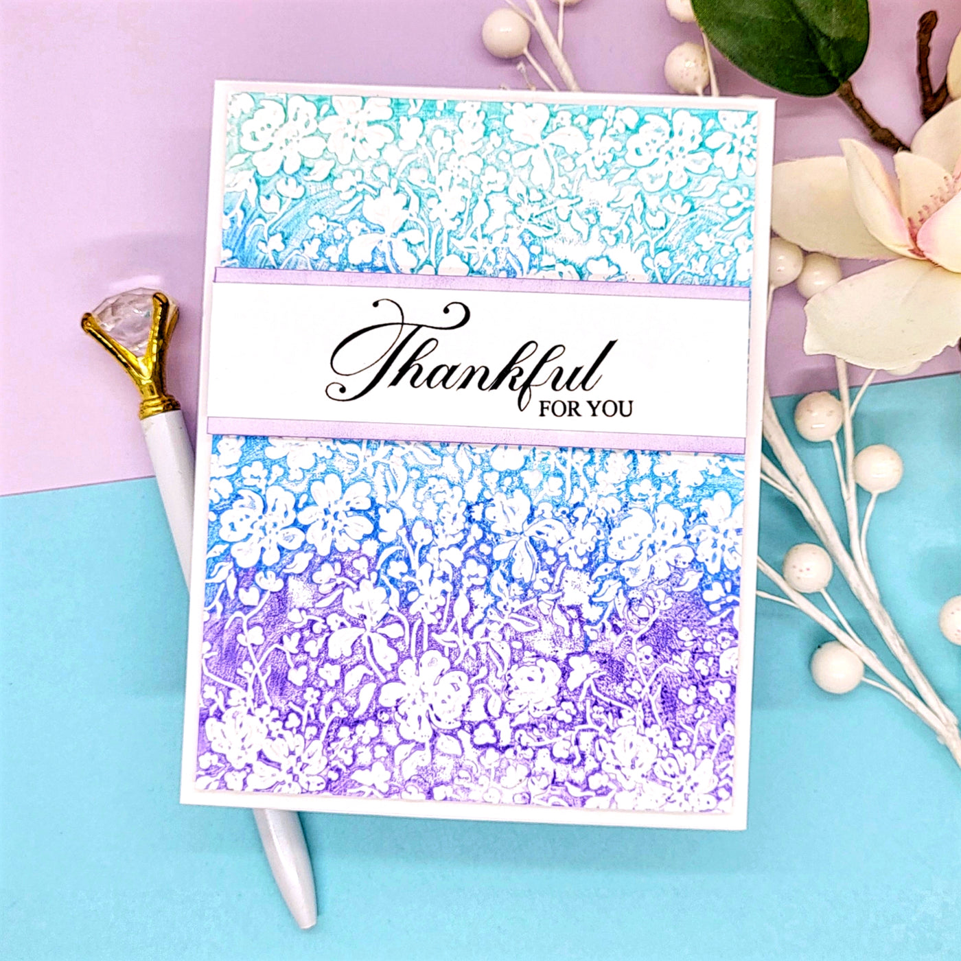 Romantic Floral 3D Embossing Folder