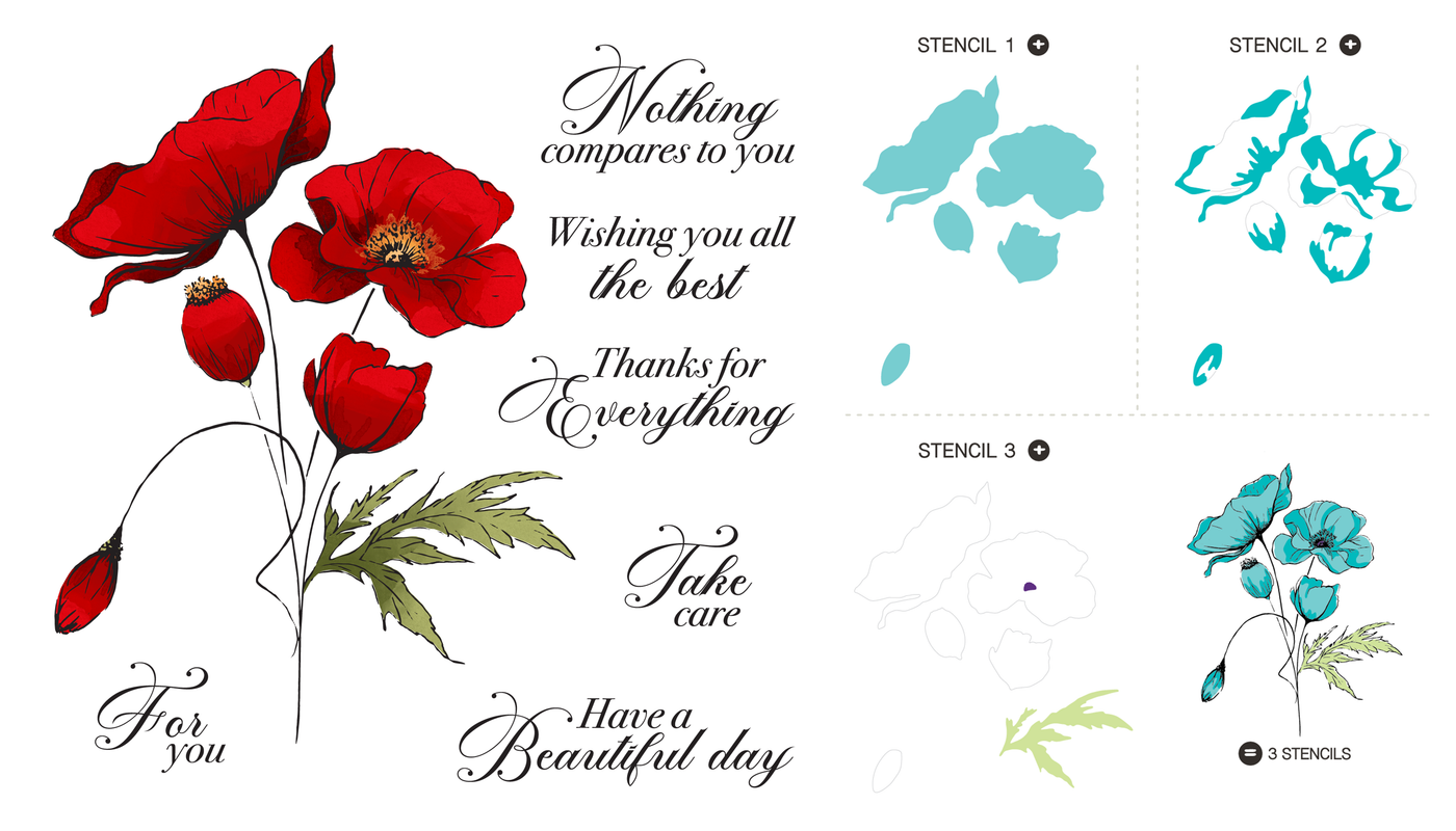 Delicate Stems Stamps and Layering Stencils Bundle