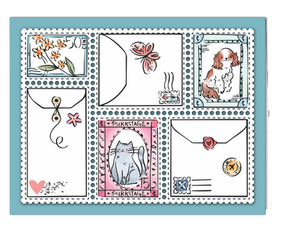 Envelope & Postage Collage 4x6 Stamps