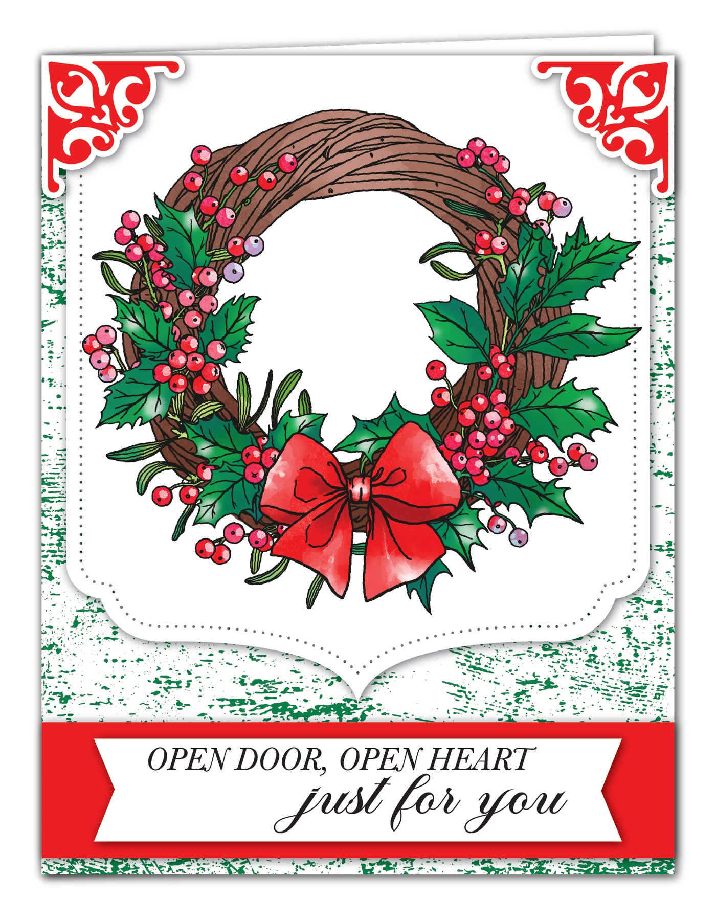 EverWelcome Wreath 4x6 Stamps