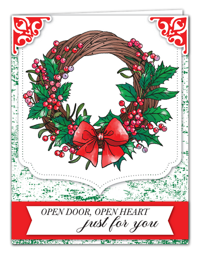 EverWelcome Wreath 4x6 Stamps