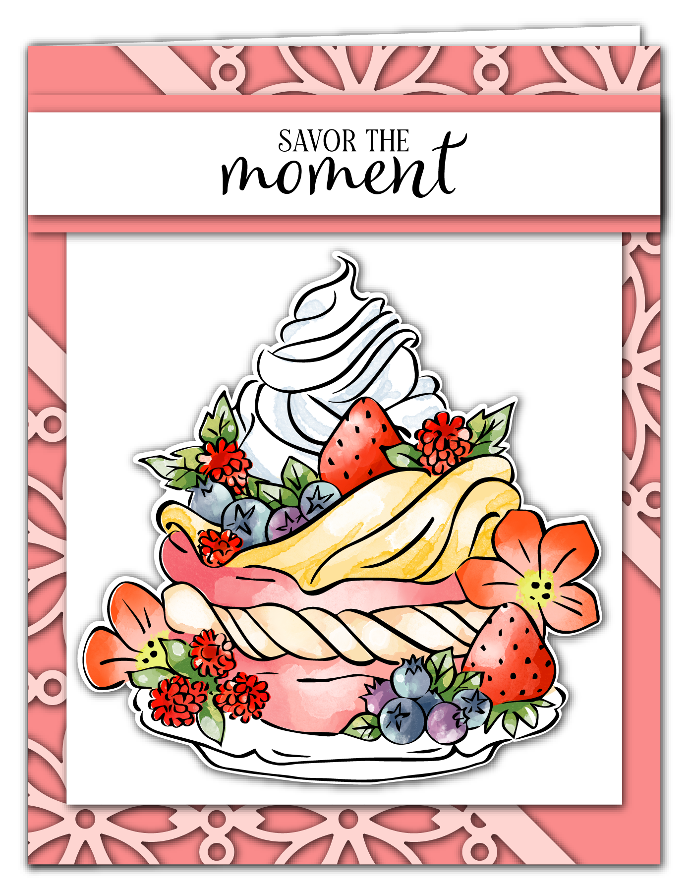 French Patisserie Stamps, Layering Stencils, and Coordinating Dies Bundle