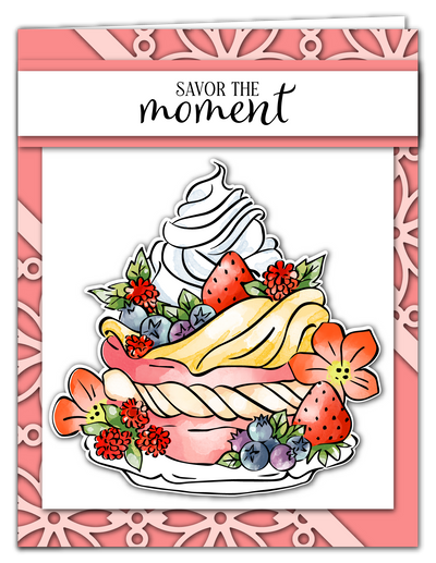 French Patisserie Stamps, Layering Stencils, and Coordinating Dies Bundle