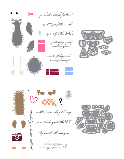 Fuzzy Wuzzies Birthday Suit and Under Cover Bundle