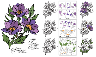 Grand Bouquet Stamps and Layering Stencils Bundle