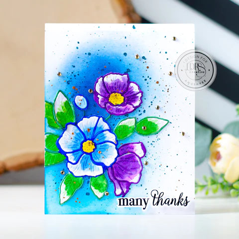 Poppy Posy 4x6 Stamps