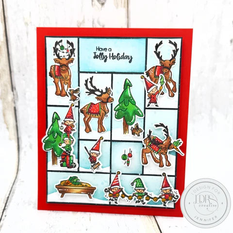 Christmas Puzzle Stamps and Stencil Bundle