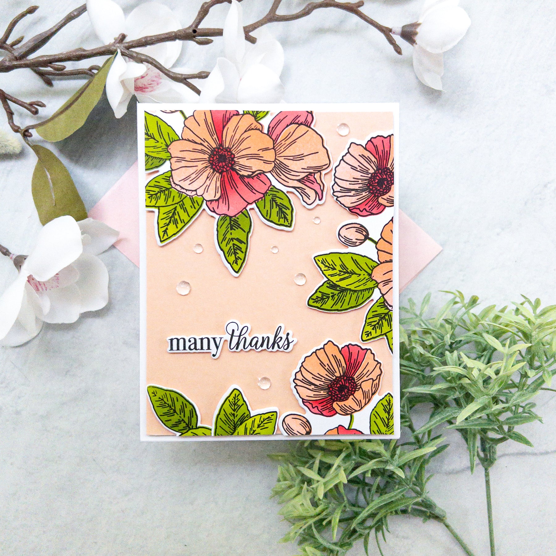 Poppy Posy 4x6 Stamps