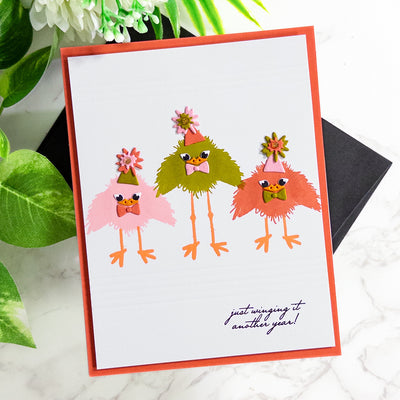 Fuzzy Wuzzies Birthday Suit Add-On 4x4 Stamps and Coordinating Dies