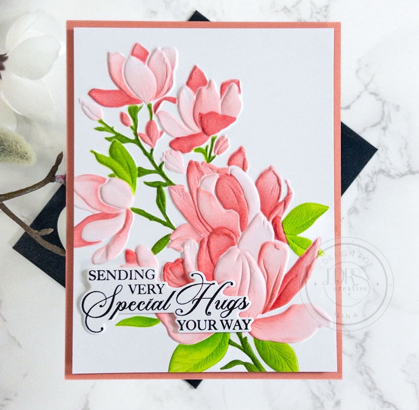 Sweet Magnolias 3D 6x6 Embossing Folder