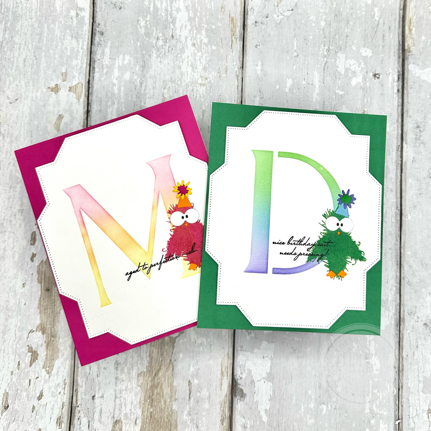 Fuzzy Wuzzies Birthday Suit Add-On 4x4 Stamps and Coordinating Dies