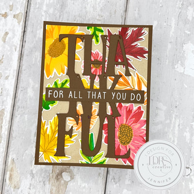 Autumn Blooms Stamps and Stencil Bundle