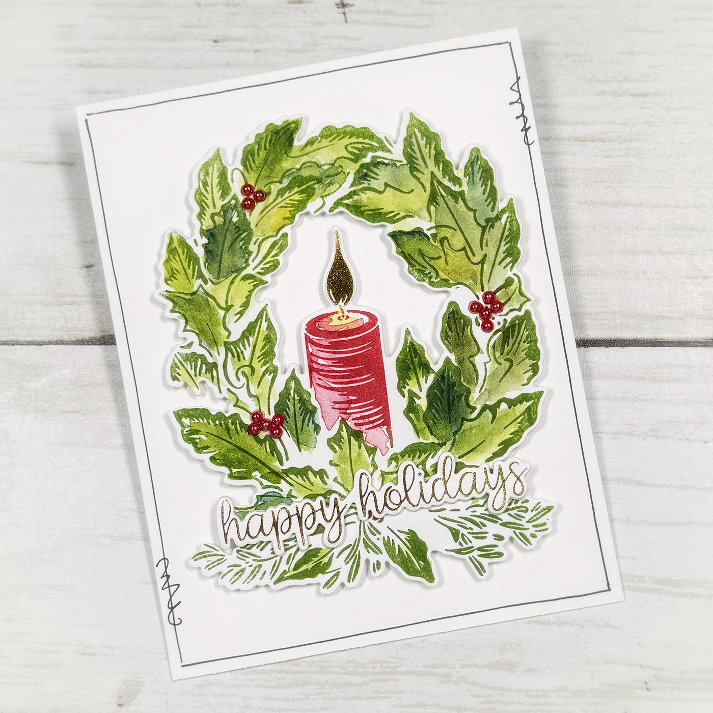 Happy Holidays Impress-ion Press + Foil Plates and Coordinating Dies Bundle