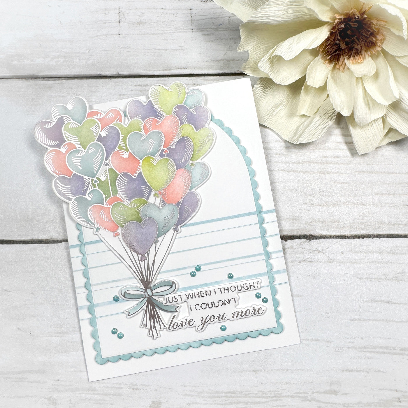 Heart Balloon Bouquet Impress-ion Press + Foil Plates, Dies, and Layering Stencils Bundle