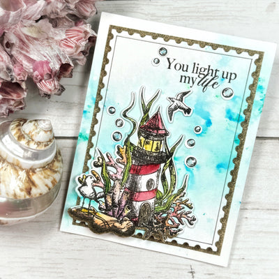 Lighthouse Stamps, Layering Stencils, and Coordinating Dies Bundle