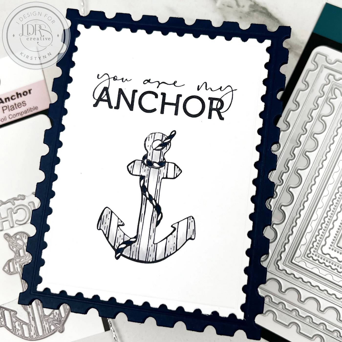 You Are My Anchor Impress-ion Press + Foil Plates and Coordinating Dies Bundle