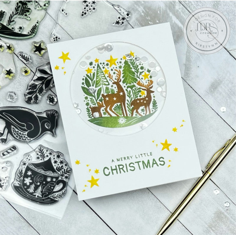 Good Cheer Inlay and Sentiments Stamps Bundle