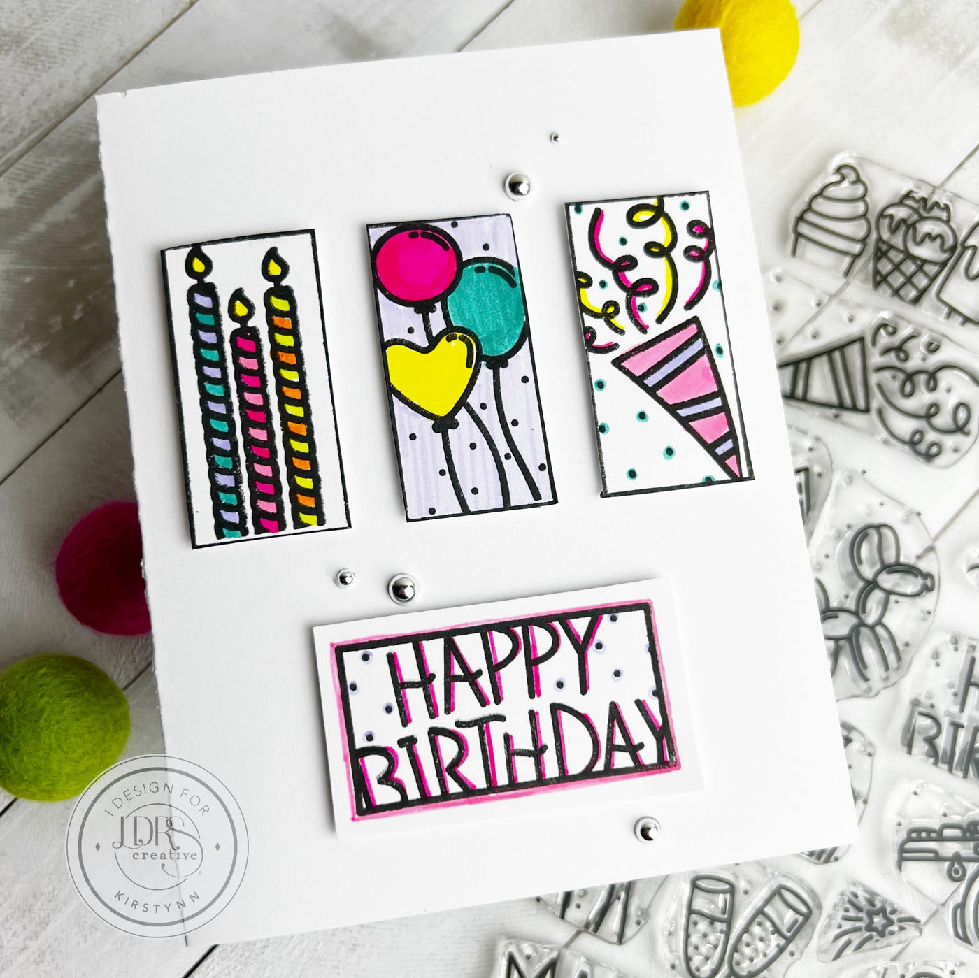 Birthday Puzzle Scenes 6x8 Stamps