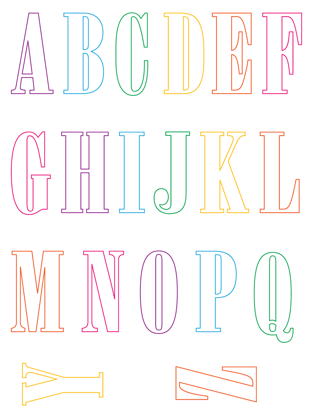 Outline Alpha {Stamp} Outline Alpha {Stamp}