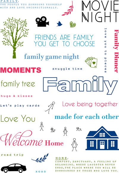 With Affection and Family Collage Bundle