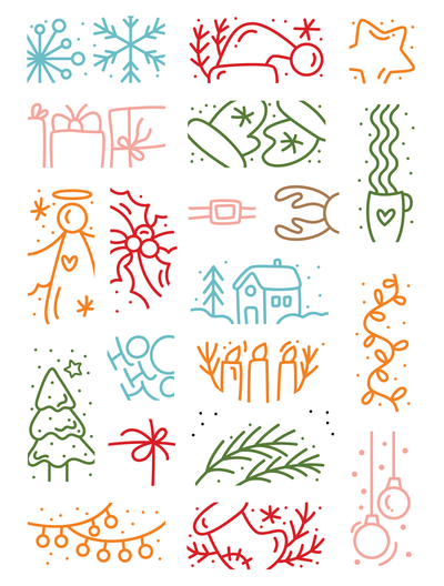 Christmas Puzzle Stamps and Stencil Bundle