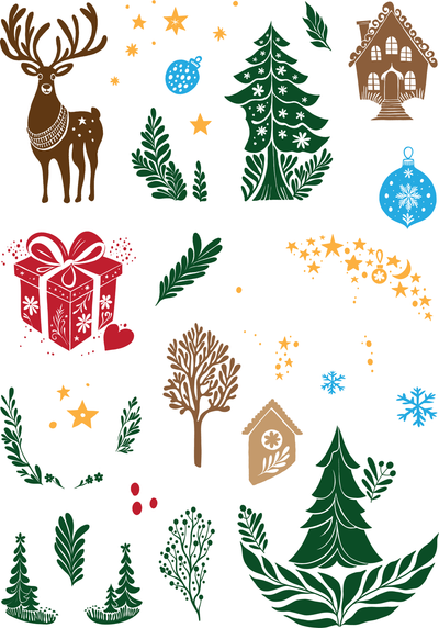 Christmas Inlay 6x8 Stamps