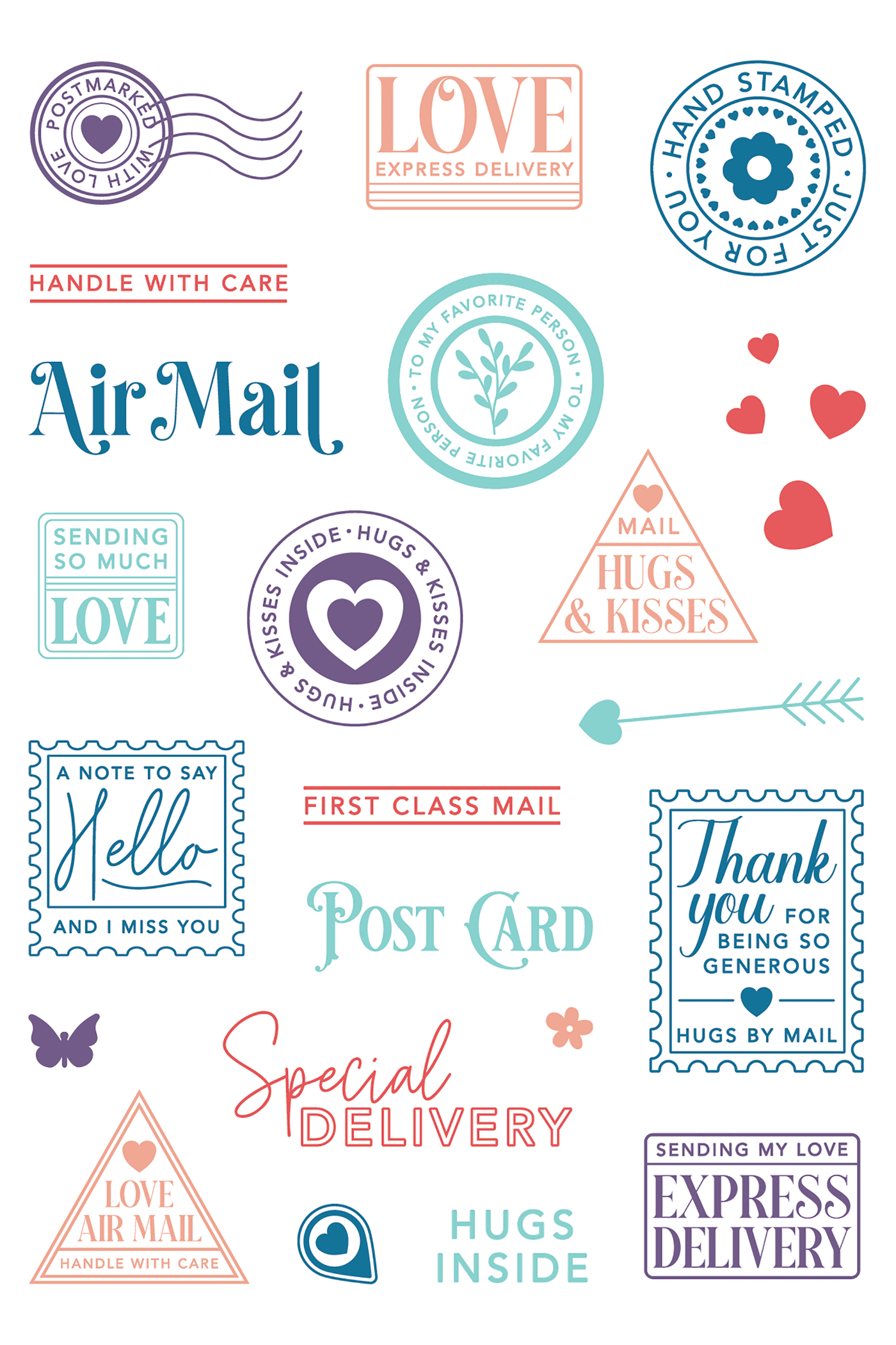 Good Cheer Postage Collage Stamps Bundle