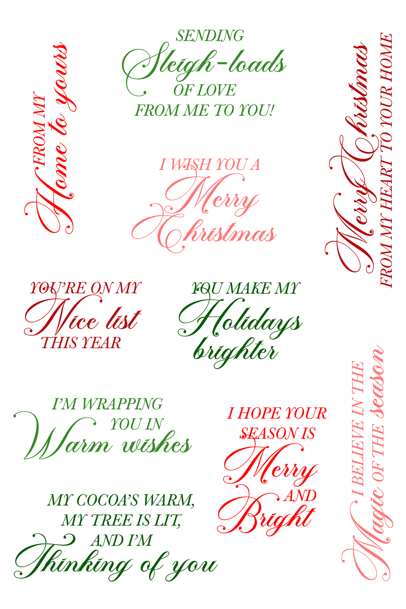Me To You Holiday Sentiments Stamps and Coordinating Dies Bundle