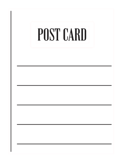 Postcard 3x4 Stamps