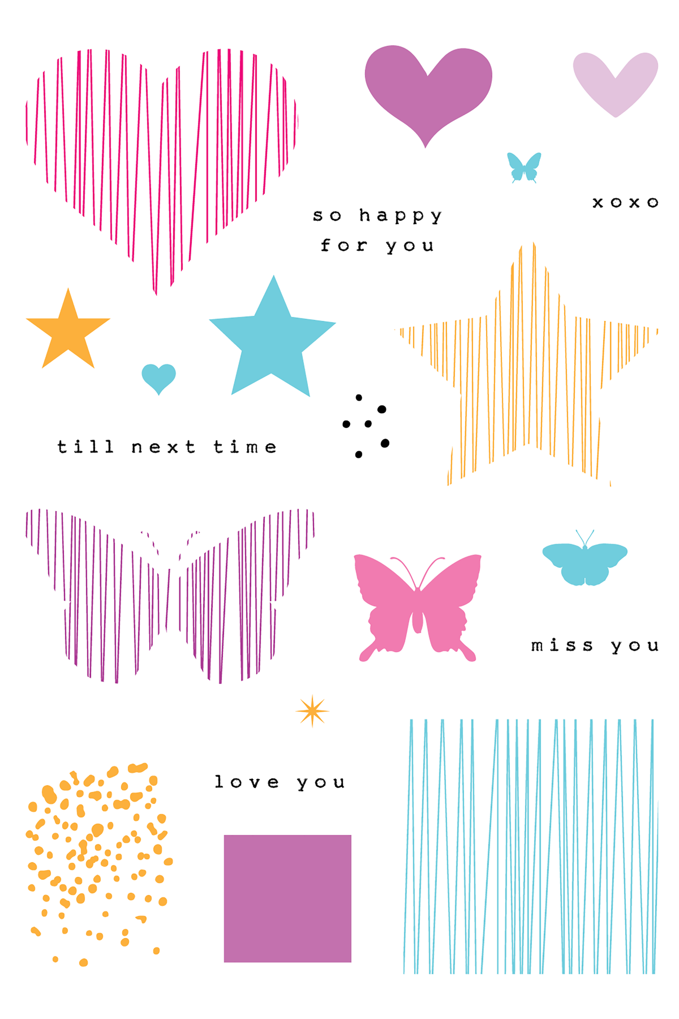 aLined Geos 4x6 Stamps