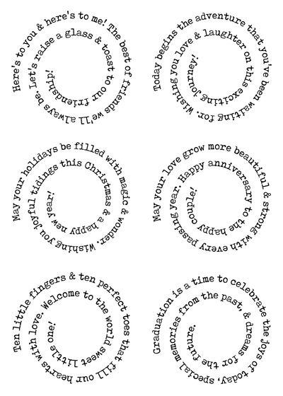 Winding Special Occasions 5x7 Stamps