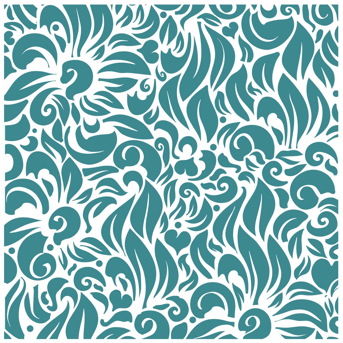 Floral Reverse Background 6x6 Stamp