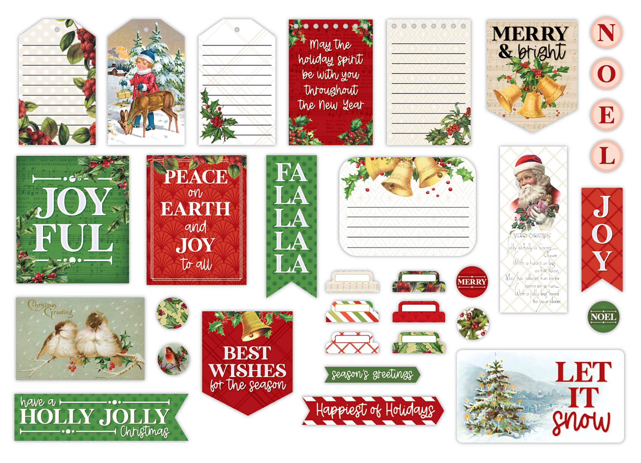 Yuletide Tag Yuletide Tag Ephemera Pieces – LDRS Creative