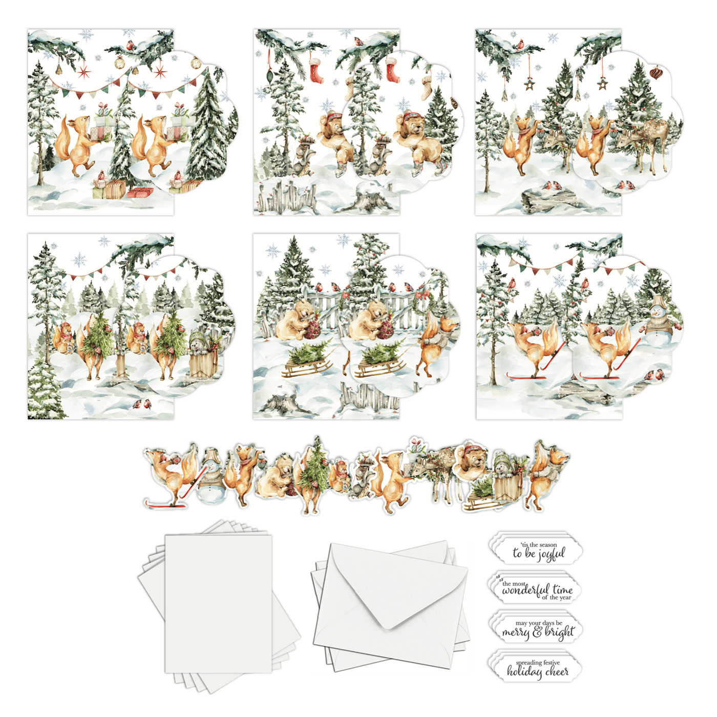 Woodland Christmas Card Kit