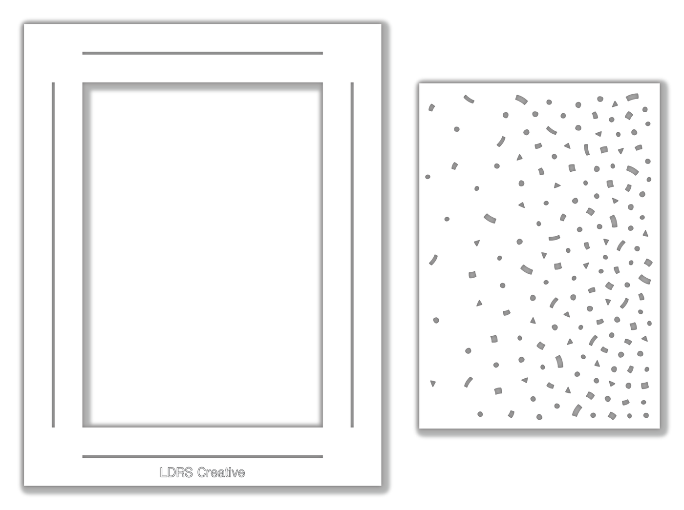 A2 Confetti Spotlight Stencils 2 Pack LDRS Creative