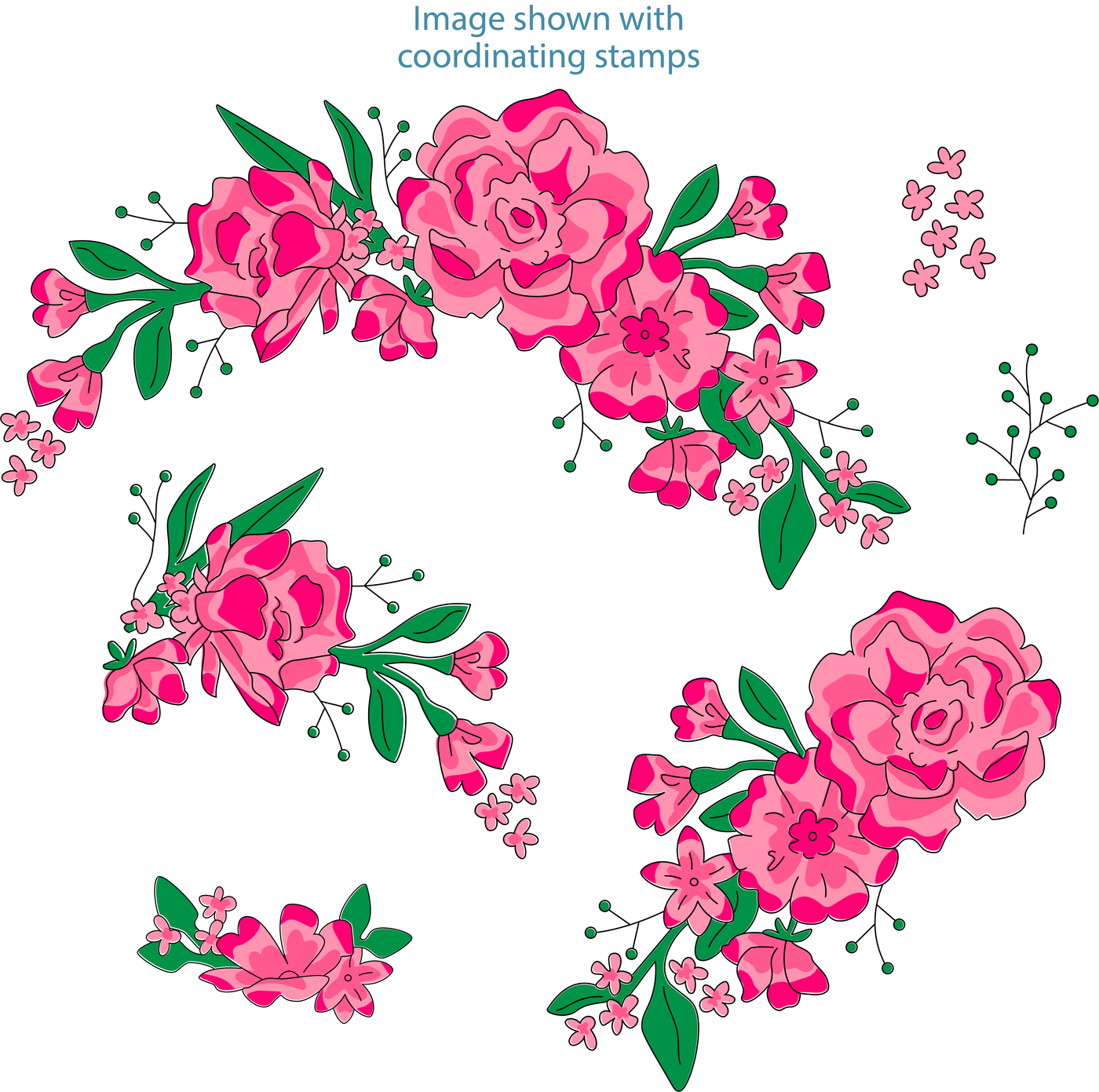 Floral Swag Layering Stencils - 4 Pack
