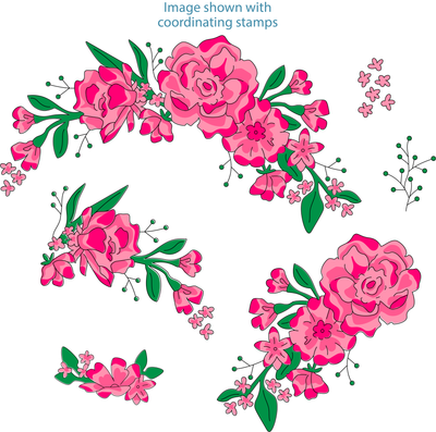 Floral Swag Stamps, Dies, and Layering Stencils Bundle