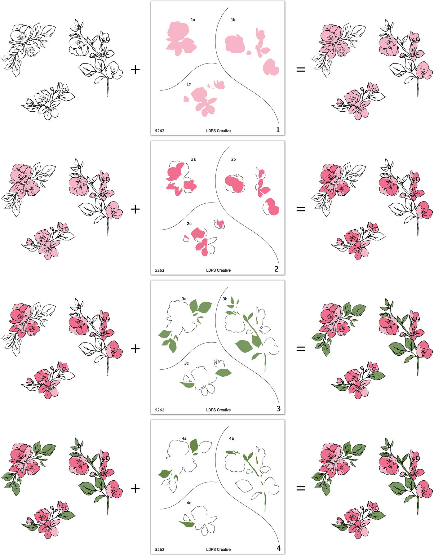 Apple Blossom Swag Layering Stencils