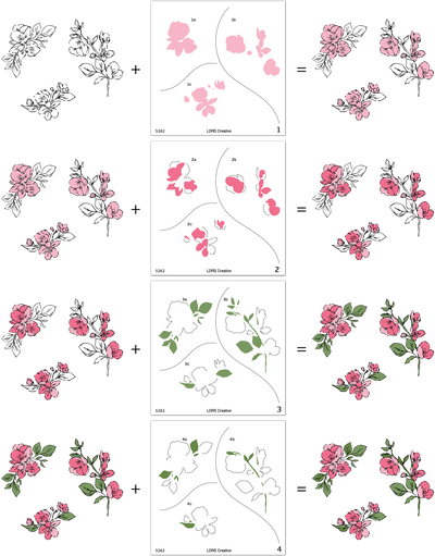 Apple Blossom Swag Layering Stencils