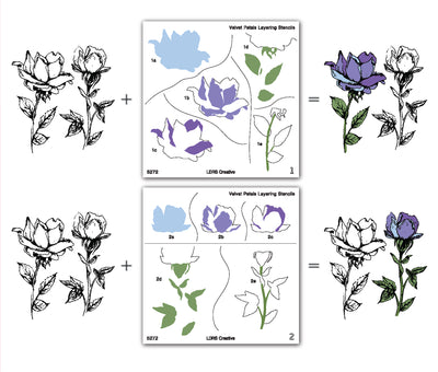 Velvet Petals Layering Stencils