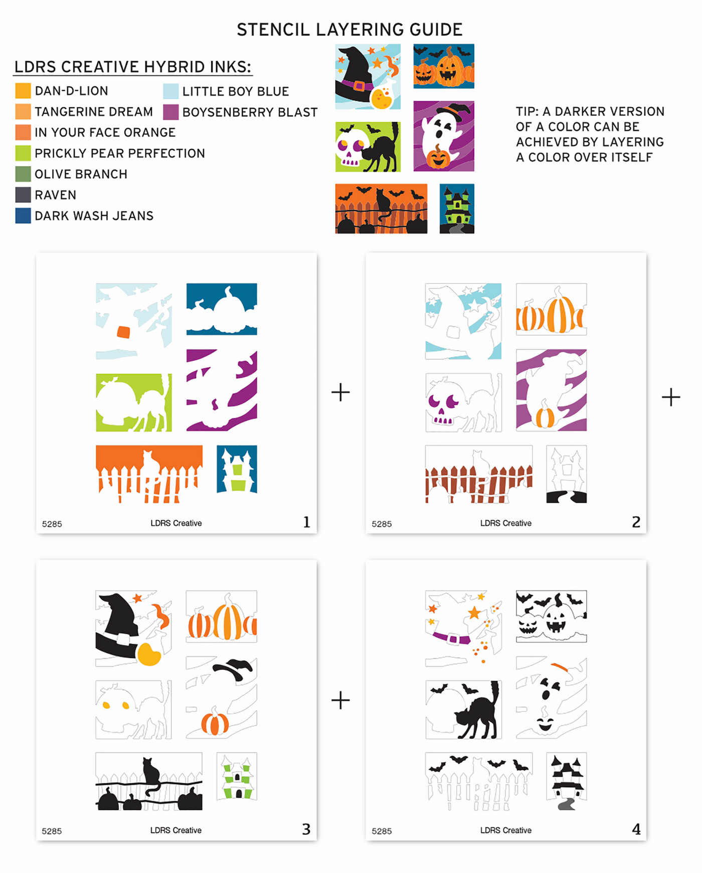 PRE-ORDER: Halloween Postage Collage Stamps and Layering Stencils Bundle