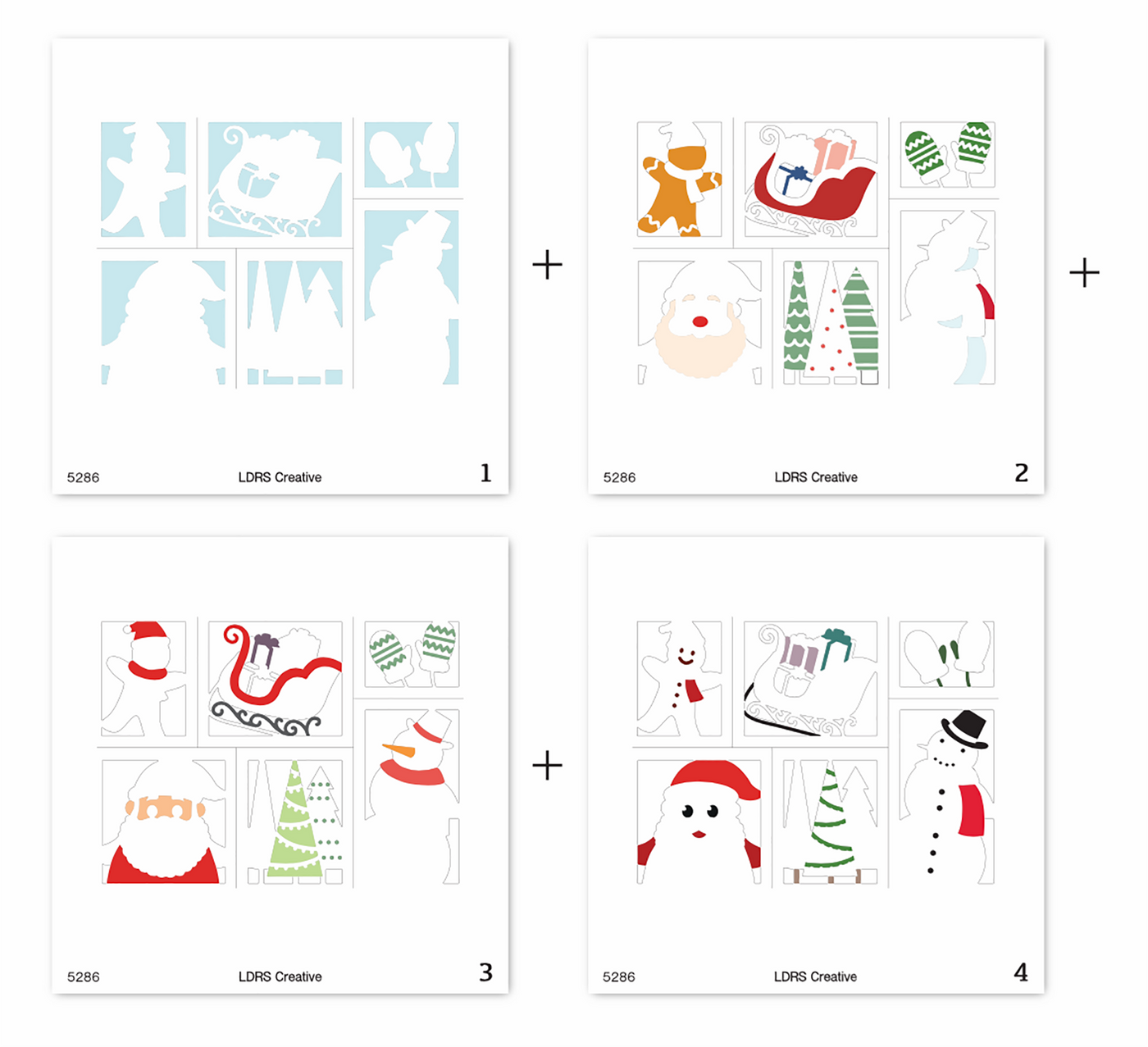 PRE-ORDER: Season's Greetings Postage Collage Stamps and Layering Stencils Bundle