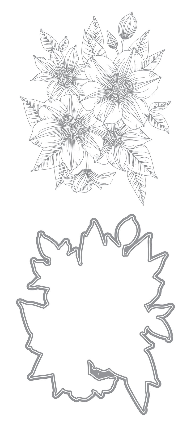 Clematis Impress-ion Press + Foil Plate