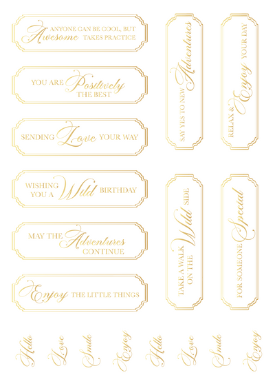 Wildwood Sentiments 5x7 Rub-On Transfers