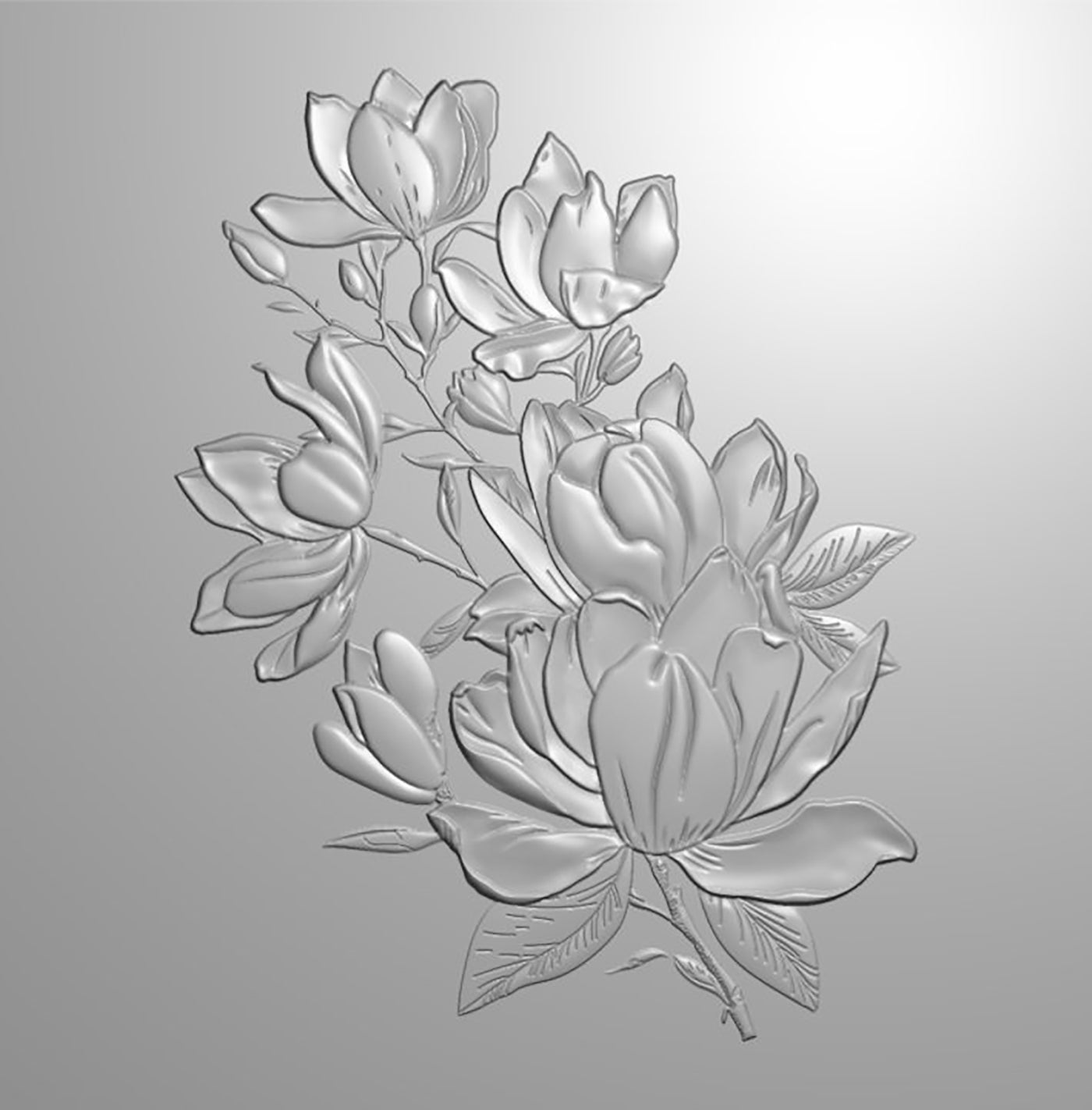 Sweet Magnolias 3D 6x6 Embossing Folder