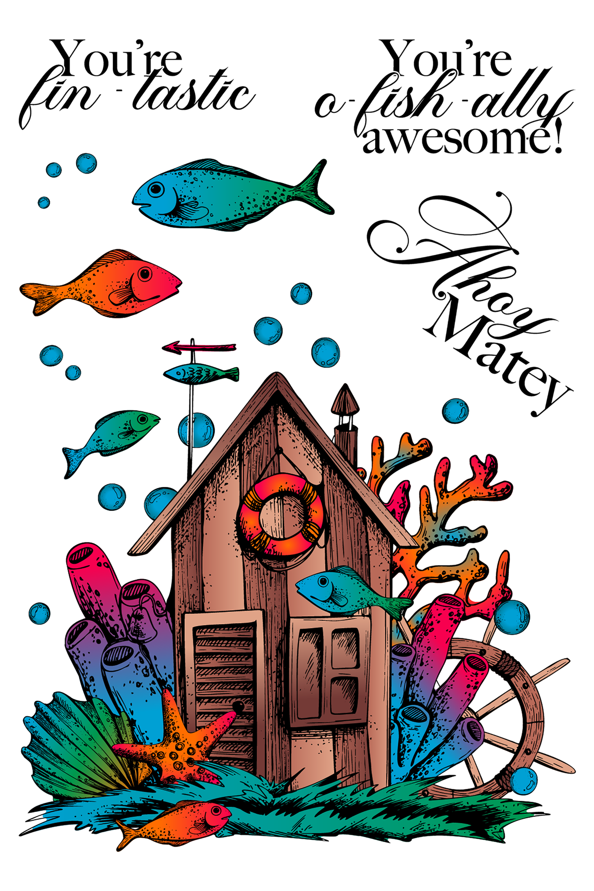 The Sea Shack 4x6 Stamps