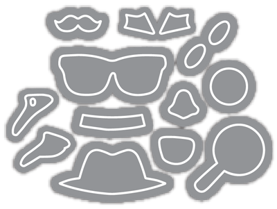 Fuzzy Wuzzies Under Cover Add-On 4x4 Stamps and Coordinating Dies