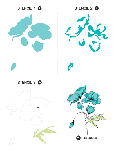 Delicate Stems Stamps and Layering Stencils Bundle