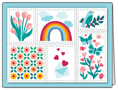 All Occasions Postage Collage Stencils